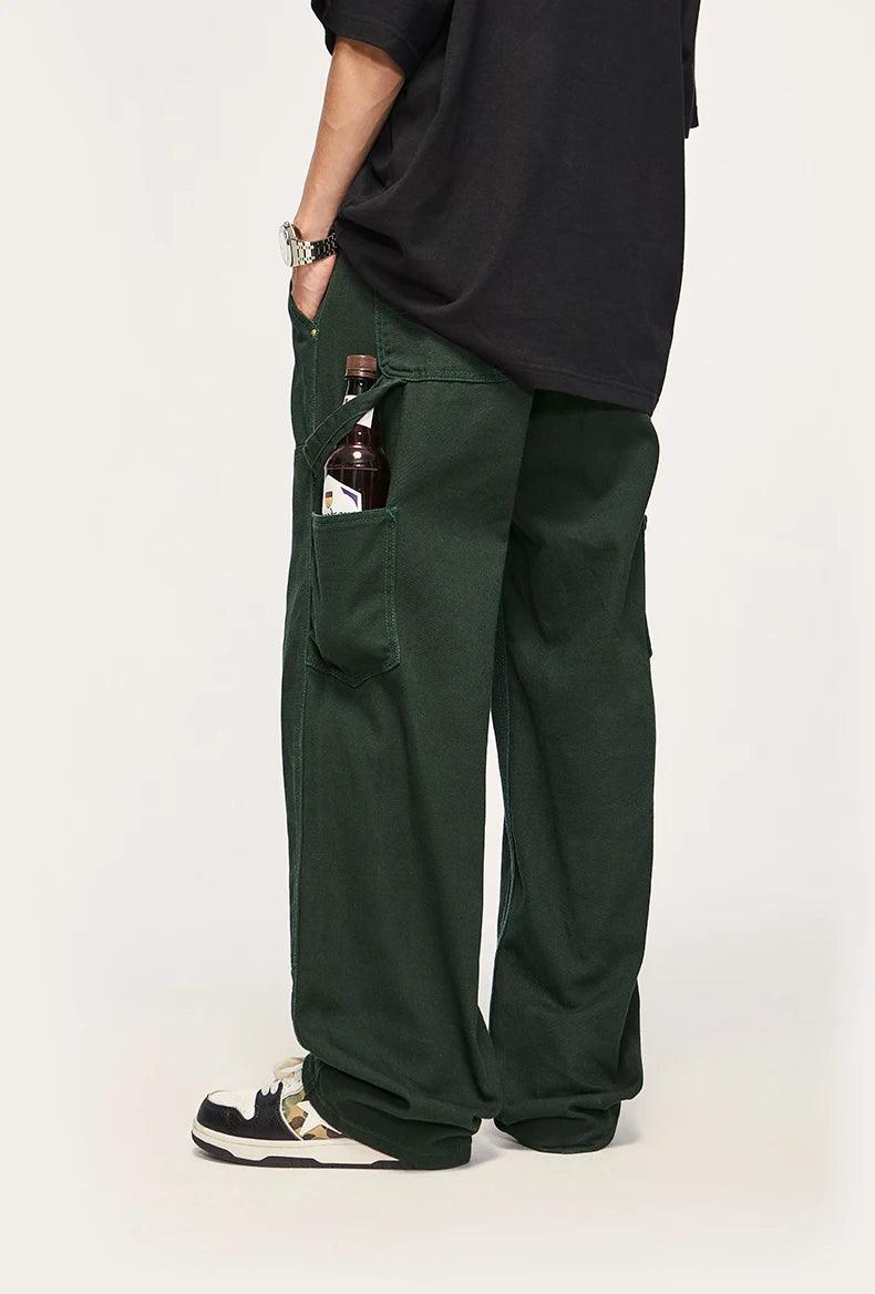 Candy Color Straight Leg Cargo Pant     - VONVEX
