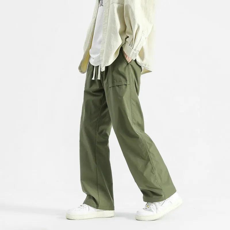 Casual Elastic Waist Cargo Pant  Army Green 2 S  - VONVEX