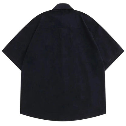 Casual Embroidery Floral Shirt     - VONVEX