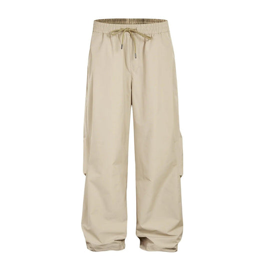 Casual Japanese Baggy Sweatpants  Khaki M  - VONVEX