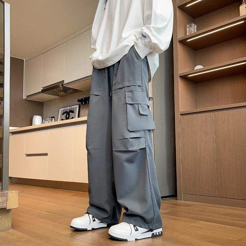 Casual Lightweight Cargo Pant  Dark Grey M  - VONVEX
