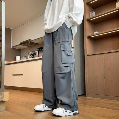 Casual Lightweight Cargo Pant  Dark Grey M  - VONVEX