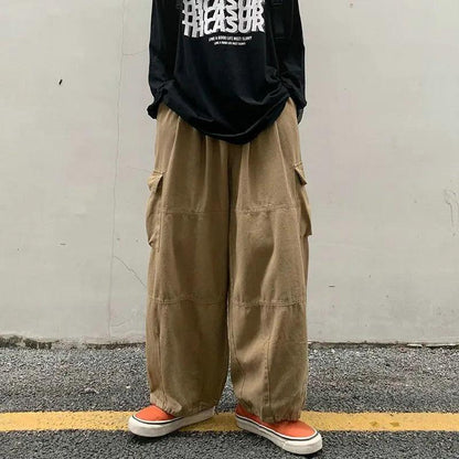 Casual Oversize Cargo Pant     - VONVEX