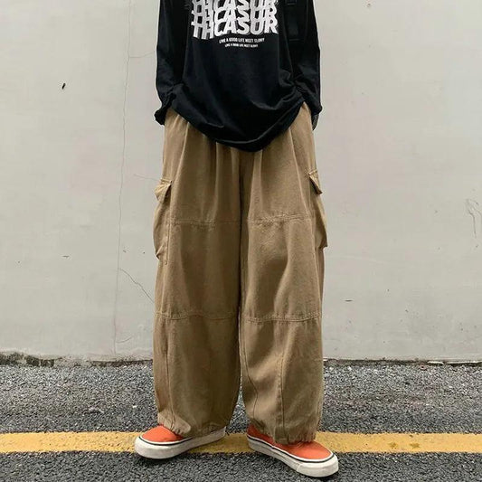 Casual Oversize Cargo Pant     - VONVEX
