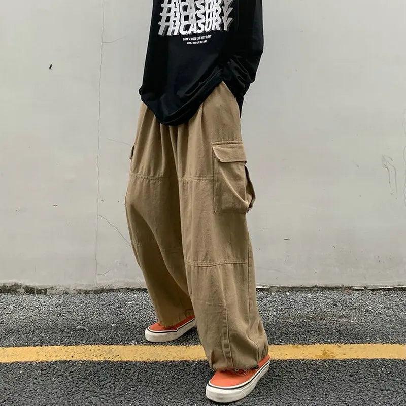 Casual Oversize Cargo Pant     - VONVEX