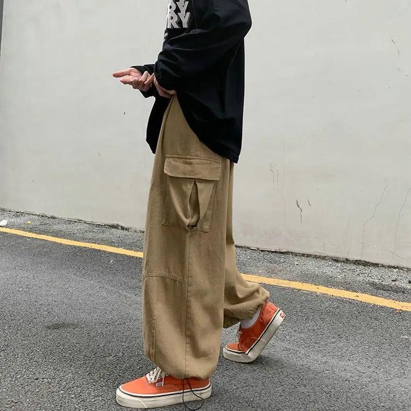 Casual Oversize Cargo Pant     - VONVEX