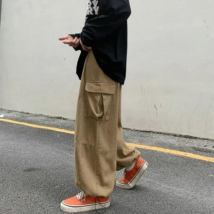 Casual Oversize Cargo Pant     - VONVEX