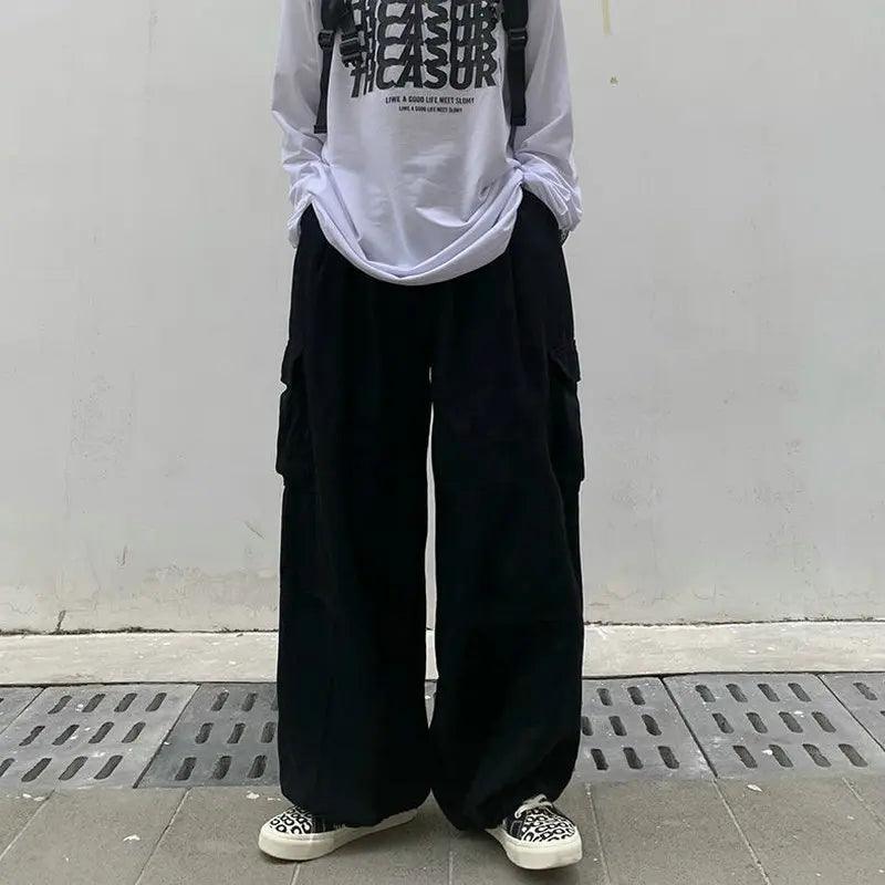 Casual Oversize Cargo Pant     - VONVEX