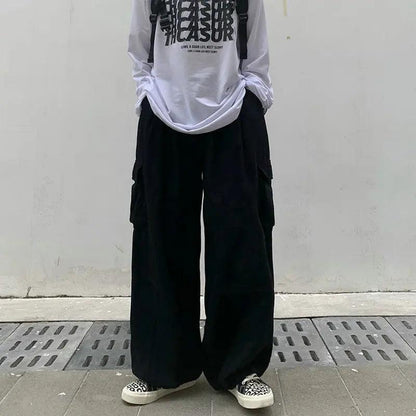 Casual Oversize Cargo Pant     - VONVEX