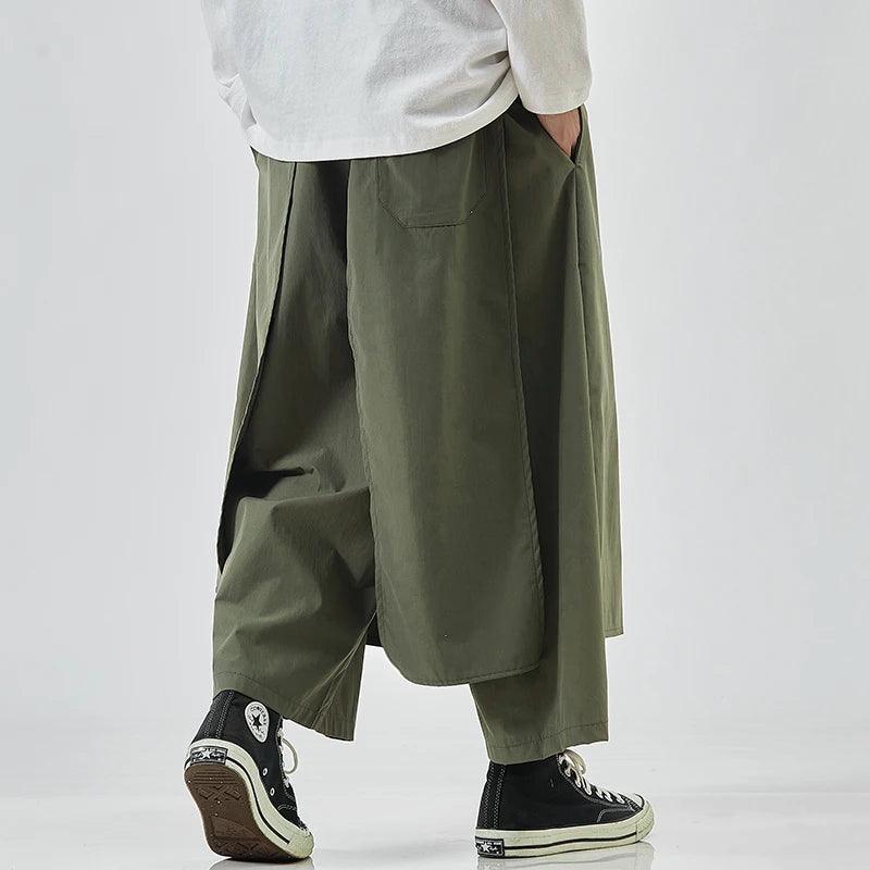 Casual Patchwork Jogger Pant     - VONVEX