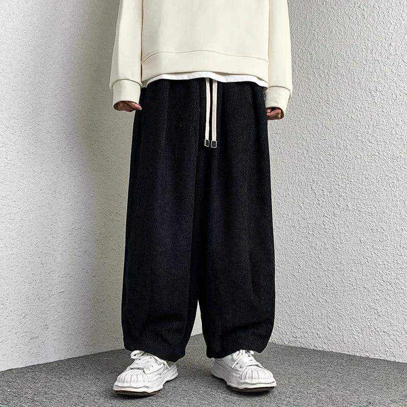 Casual Solid Oversize Harem Pant  Black Chinese size 5XL  - VONVEX