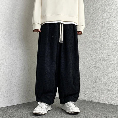 Casual Solid Oversize Harem Pant  Black Chinese size 5XL  - VONVEX