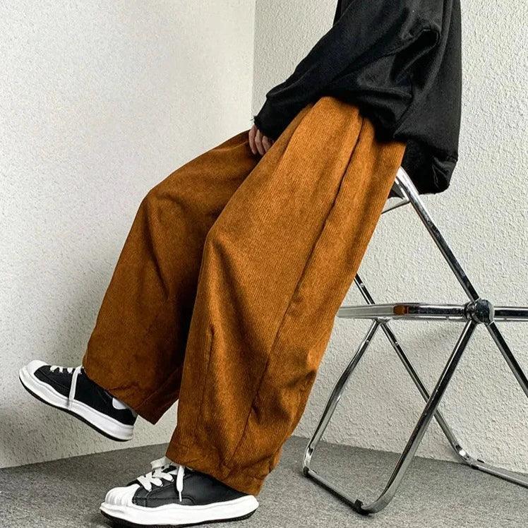 Casual Solid Oversize Harem Pant     - VONVEX