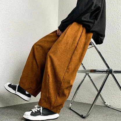 Casual Solid Oversize Harem Pant     - VONVEX