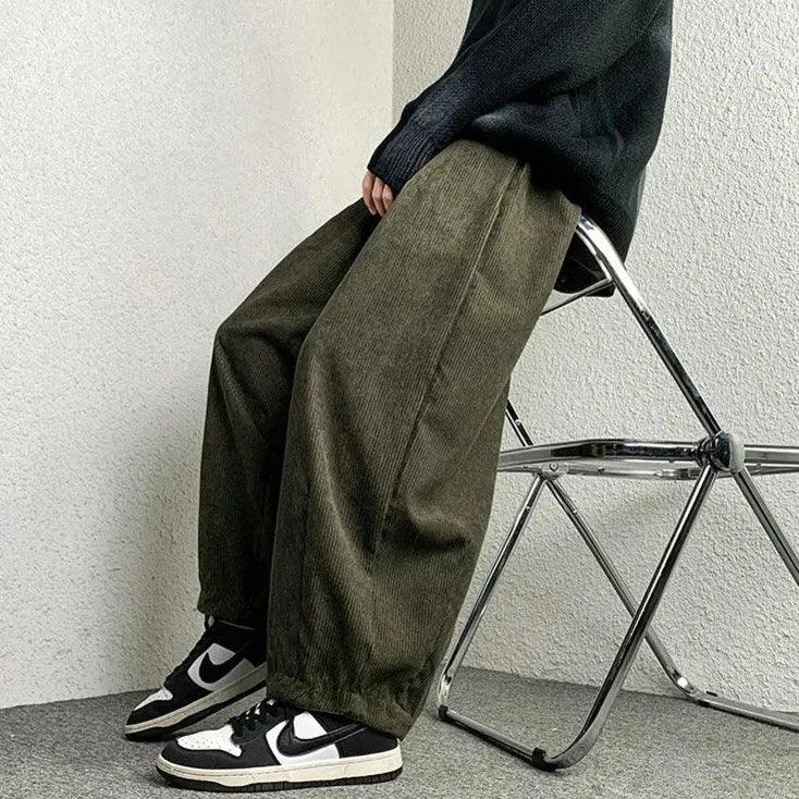 Casual Solid Oversize Harem Pant     - VONVEX