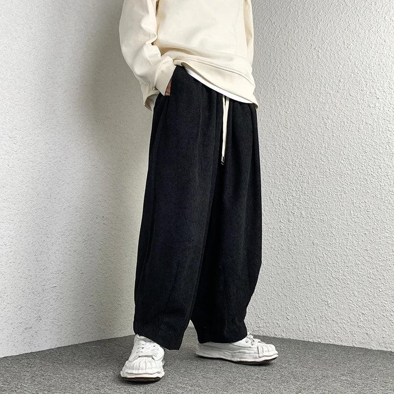 Casual Solid Oversize Harem Pant     - VONVEX