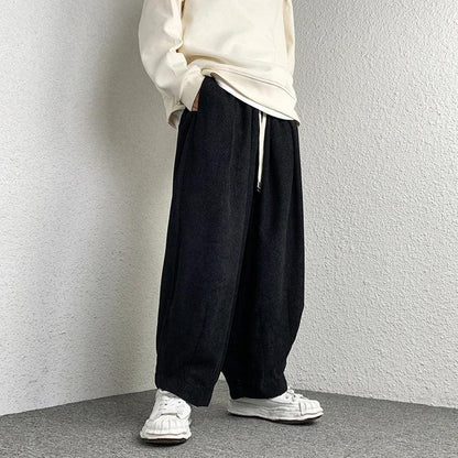 Casual Solid Oversize Harem Pant     - VONVEX