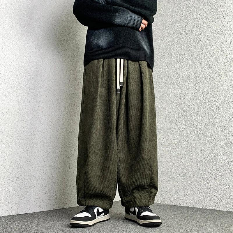 Casual Solid Oversize Harem Pant  army green Chinese size 5XL  - VONVEX