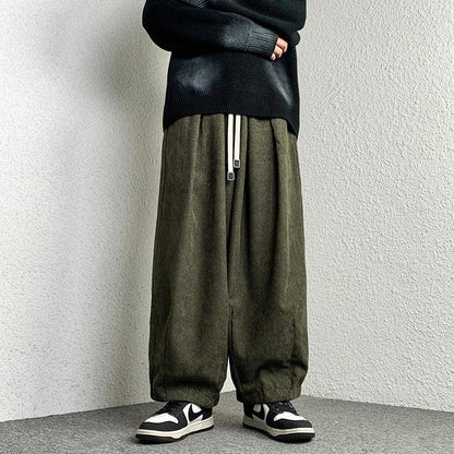 Casual Solid Oversize Harem Pant  army green Chinese size 5XL  - VONVEX