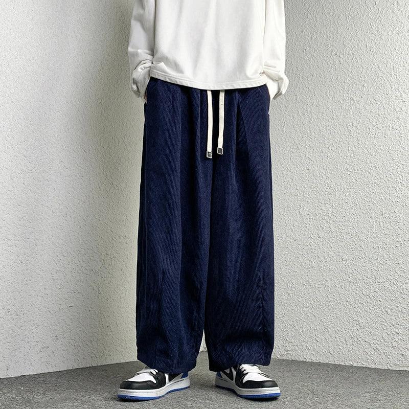 Casual Solid Oversize Harem Pant  Dark blue Chinese size 4XL  - VONVEX