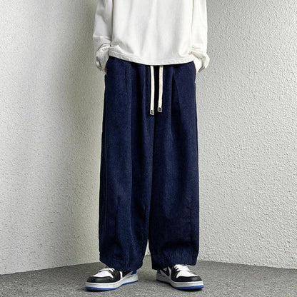 Casual Solid Oversize Harem Pant  Dark blue Chinese size 4XL  - VONVEX