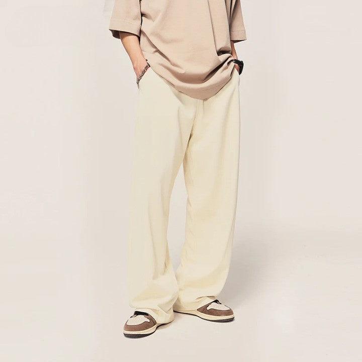 Casual Straight Wide Leg Pant  Apricot S  - VONVEX