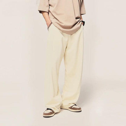 Casual Straight Wide Leg Pant  Apricot S  - VONVEX