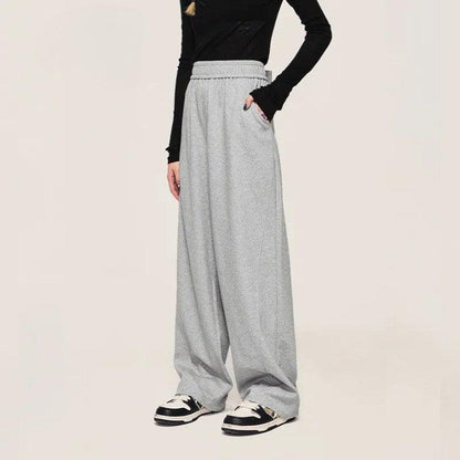 Casual Straight Wide Leg Pant     - VONVEX