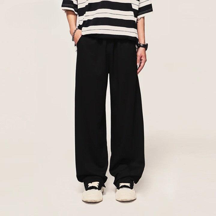 Casual Straight Wide Leg Pant  Black S  - VONVEX