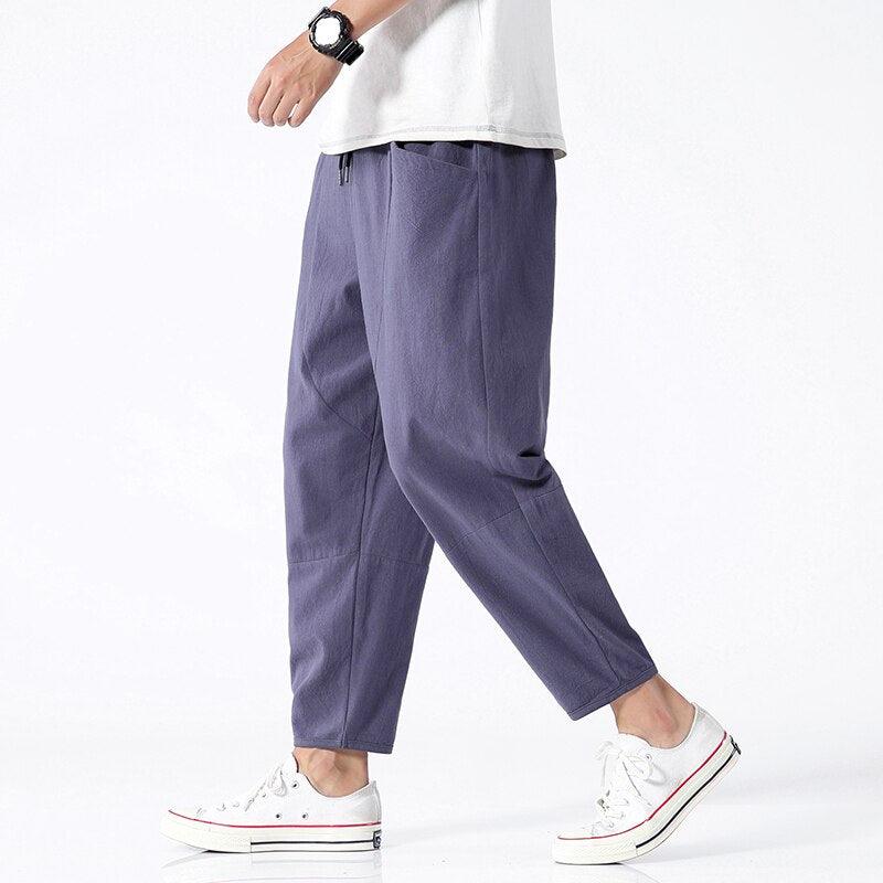 Cotton Casual Pants     - VONVEX