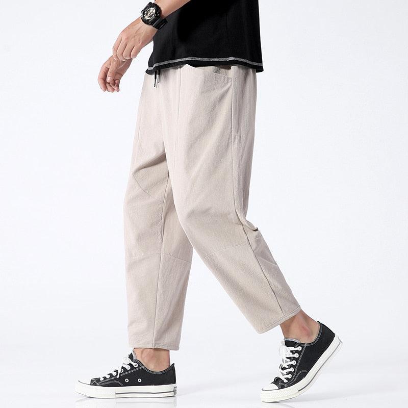 Cotton Casual Pants     - VONVEX