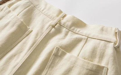 Flower Embroidery Patchwork Short     - VONVEX