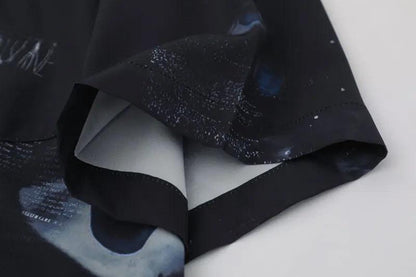 Gothic Graffiti Eye Print Shirt     - VONVEX