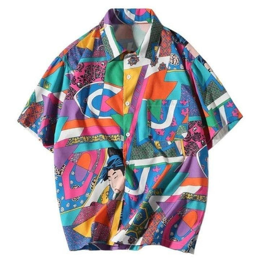 Japanese Ukiyo E Anime Shirt     - VONVEX