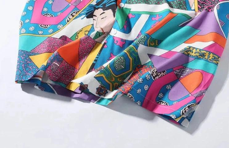Japanese Ukiyo E Anime Shirt     - VONVEX