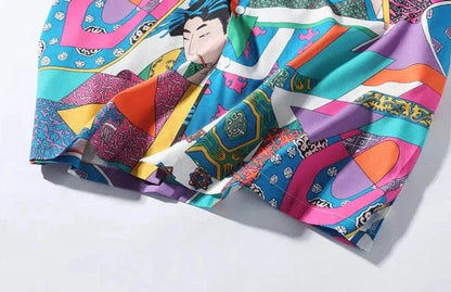 Japanese Ukiyo E Anime Shirt     - VONVEX