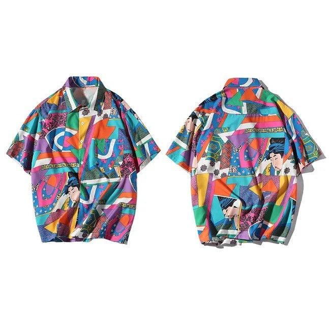Japanese Ukiyo E Anime Shirt     - VONVEX