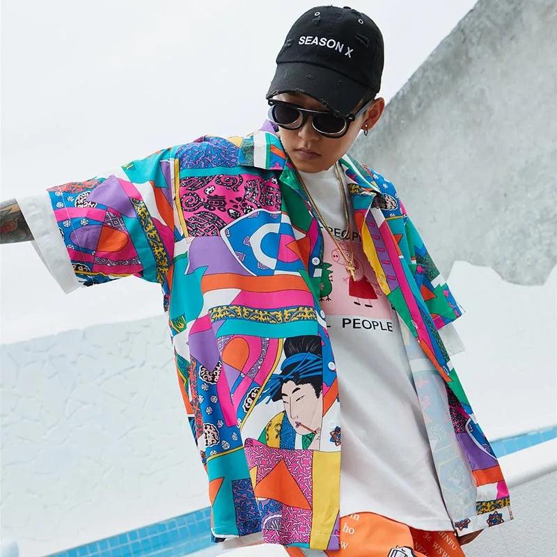 Japanese Ukiyo E Anime Shirt     - VONVEX