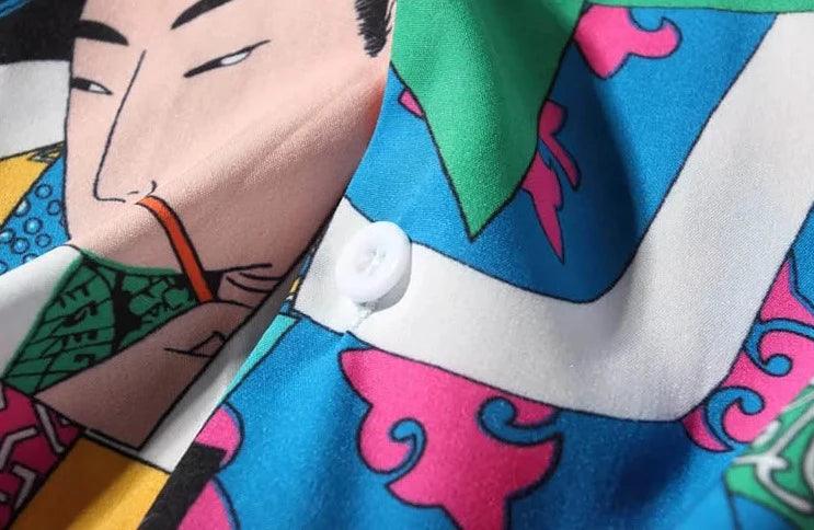Japanese Ukiyo E Anime Shirt     - VONVEX