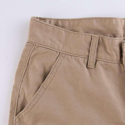 Jeans Cargo Low Waist Denim Pants     - VONVEX