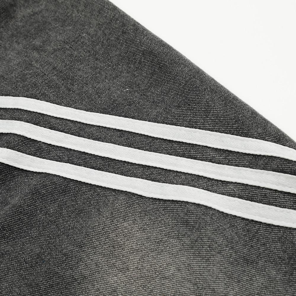 Three Bar Stitching Denim Jacket     - VONVEX