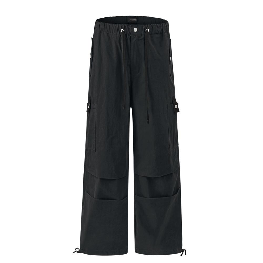 Adventure-Ready Pleated Utility Pants  Black S  - VONVEX