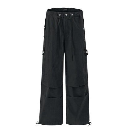 Adventure-Ready Pleated Utility Pants  Black S  - VONVEX