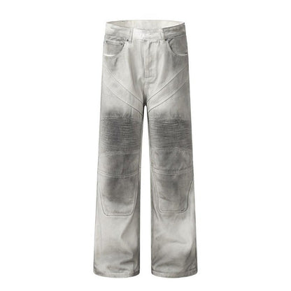 Wind Spray Punk Pants  Dirty And White S  - VONVEX