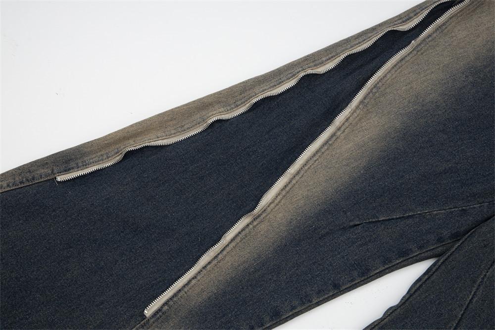 Micro Flared Wide Leg Jeans     - VONVEX