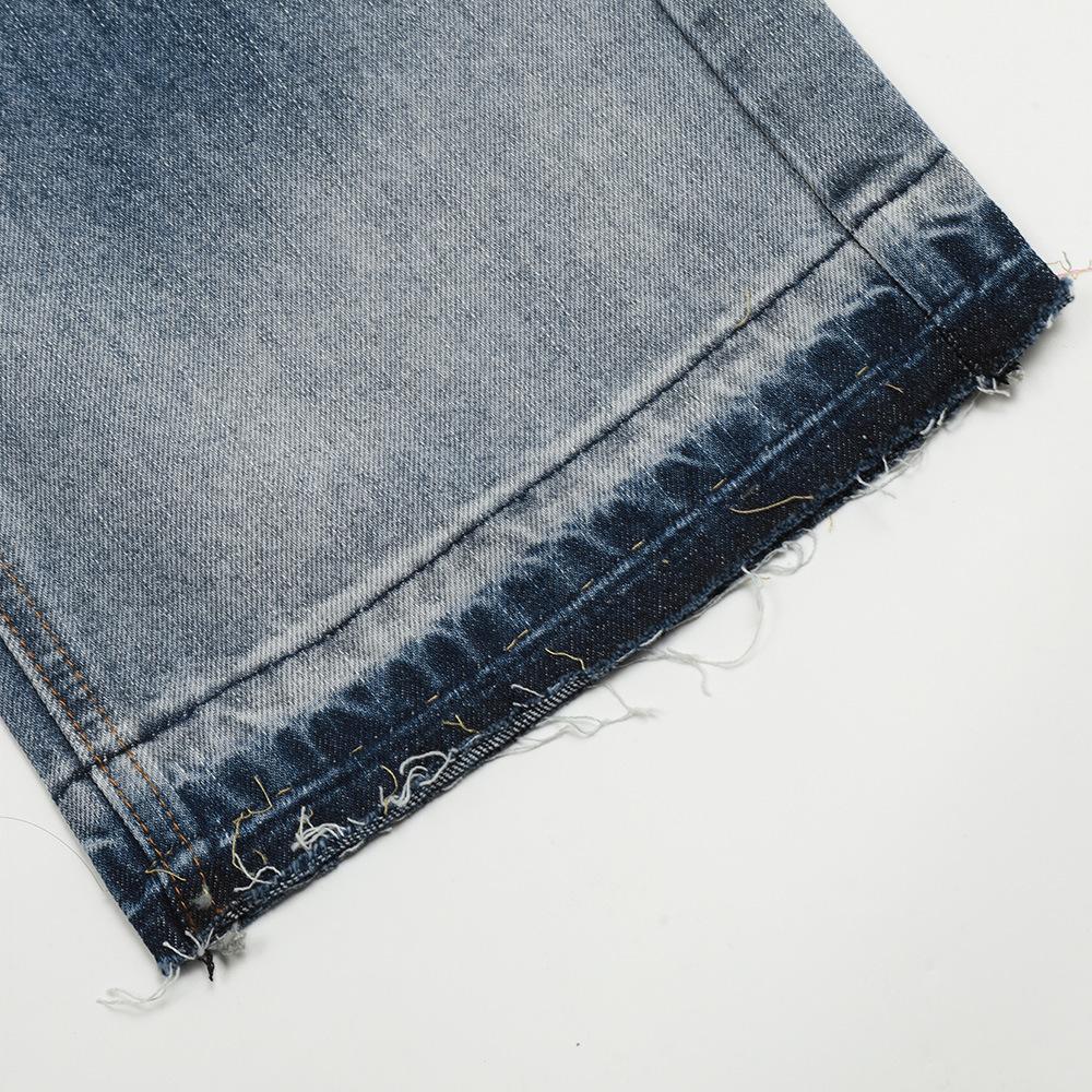Washed White Micro-lar Wide Leg Jeans     - VONVEX
