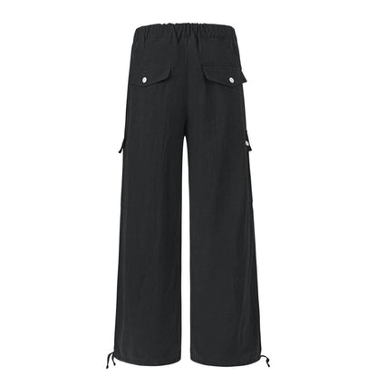 Adventure-Ready Pleated Utility Pants     - VONVEX