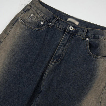 Micro Flared Wide Leg Jeans     - VONVEX