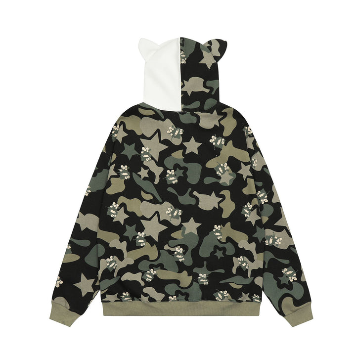 Hello Kitty Camouflage Hoodie     - VONVEX