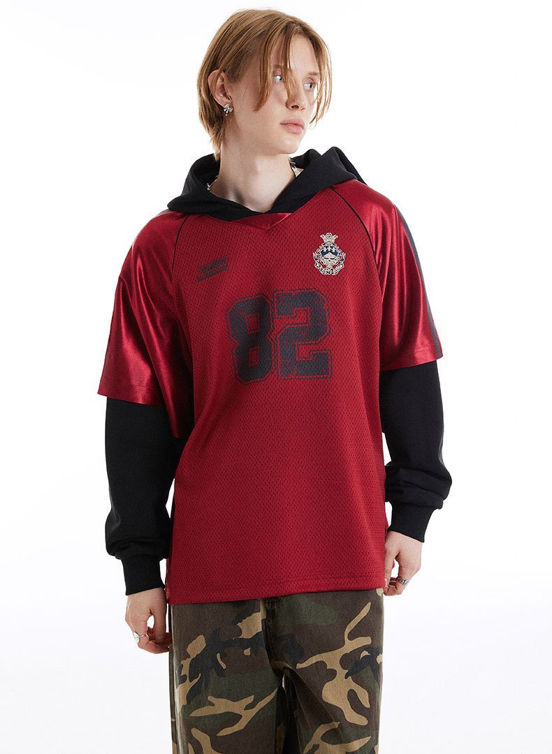 Retro 82 Hoodie  Red M  - VONVEX